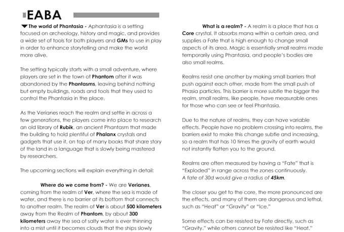 write your settings, stories and help your lore
